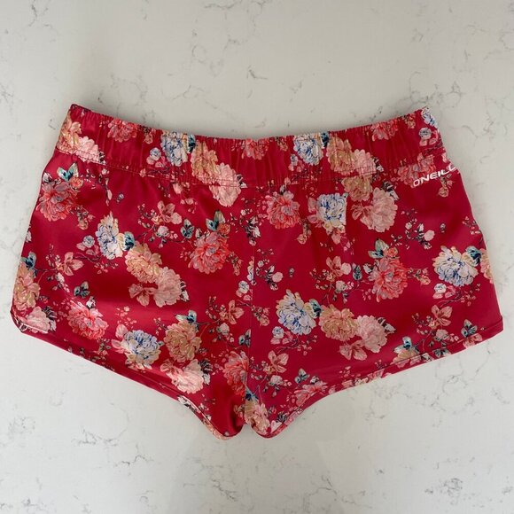 O'Neill Hyperfreak Floral Print Pull On Poly Blend Board Shorts Multi Color Sz M - Picture 6 of 13